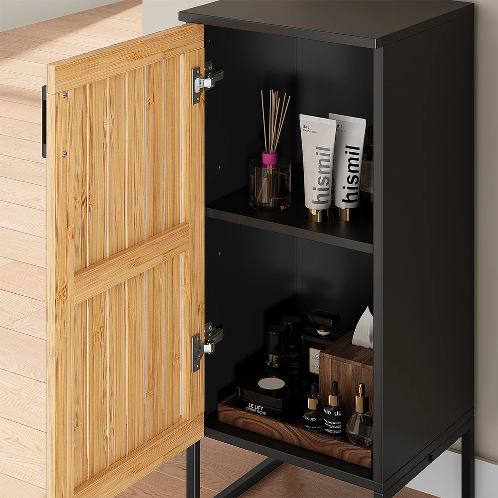 Gros plan de Armoire Midischrank en Bambou, montrant la texture/les détails