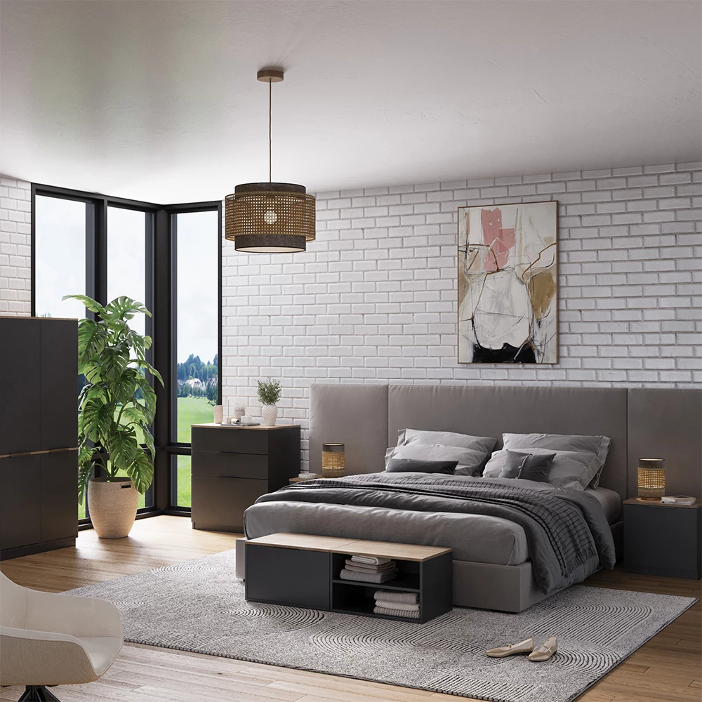 Ladekast Wido Wit/Sonoma 60 x 50 cm met 2 laden Vicco | Wit/Sonoma | Ladekast met 2 laden | 406673146631306