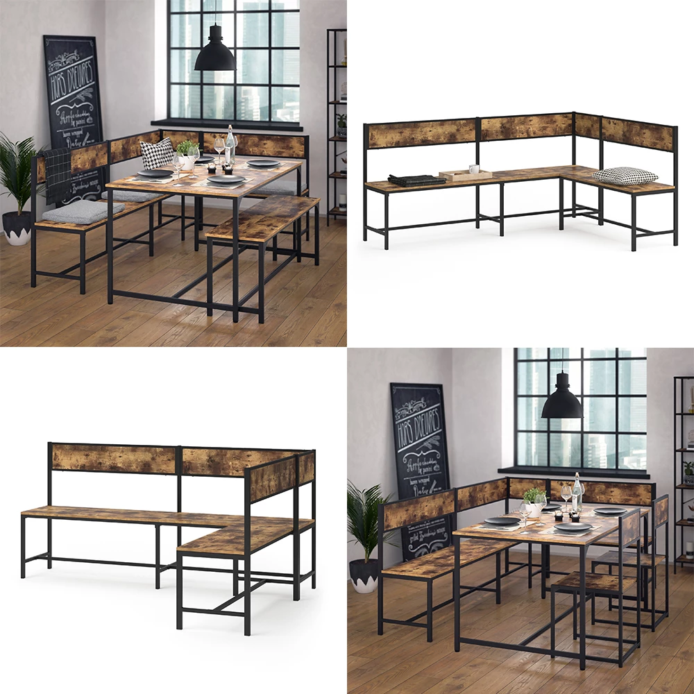 Vicco Esszimmer-Eckbank Eiche rustikal 195 x 142 cm, Fyrk