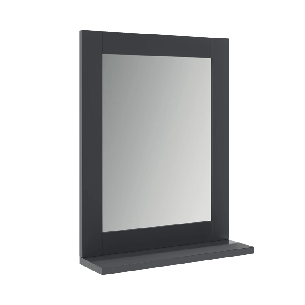 Specchio da bagno in Grigio su sfondo bianco