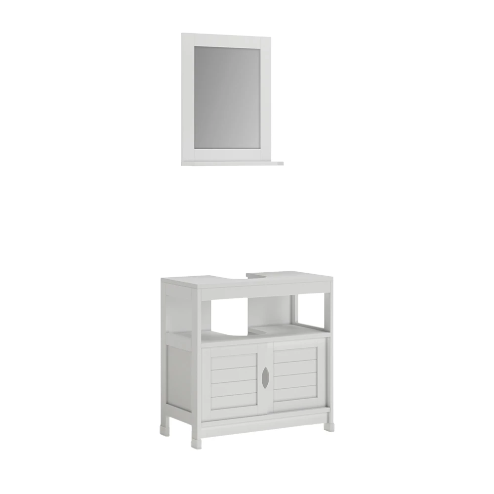 Set di mobili da bagno in Bianco su sfondo bianco