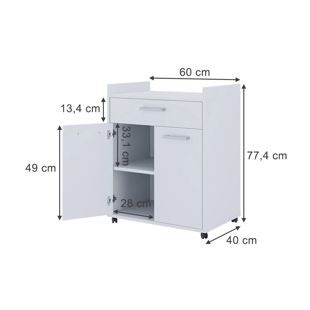 Rullbehållare in Vit on white background
