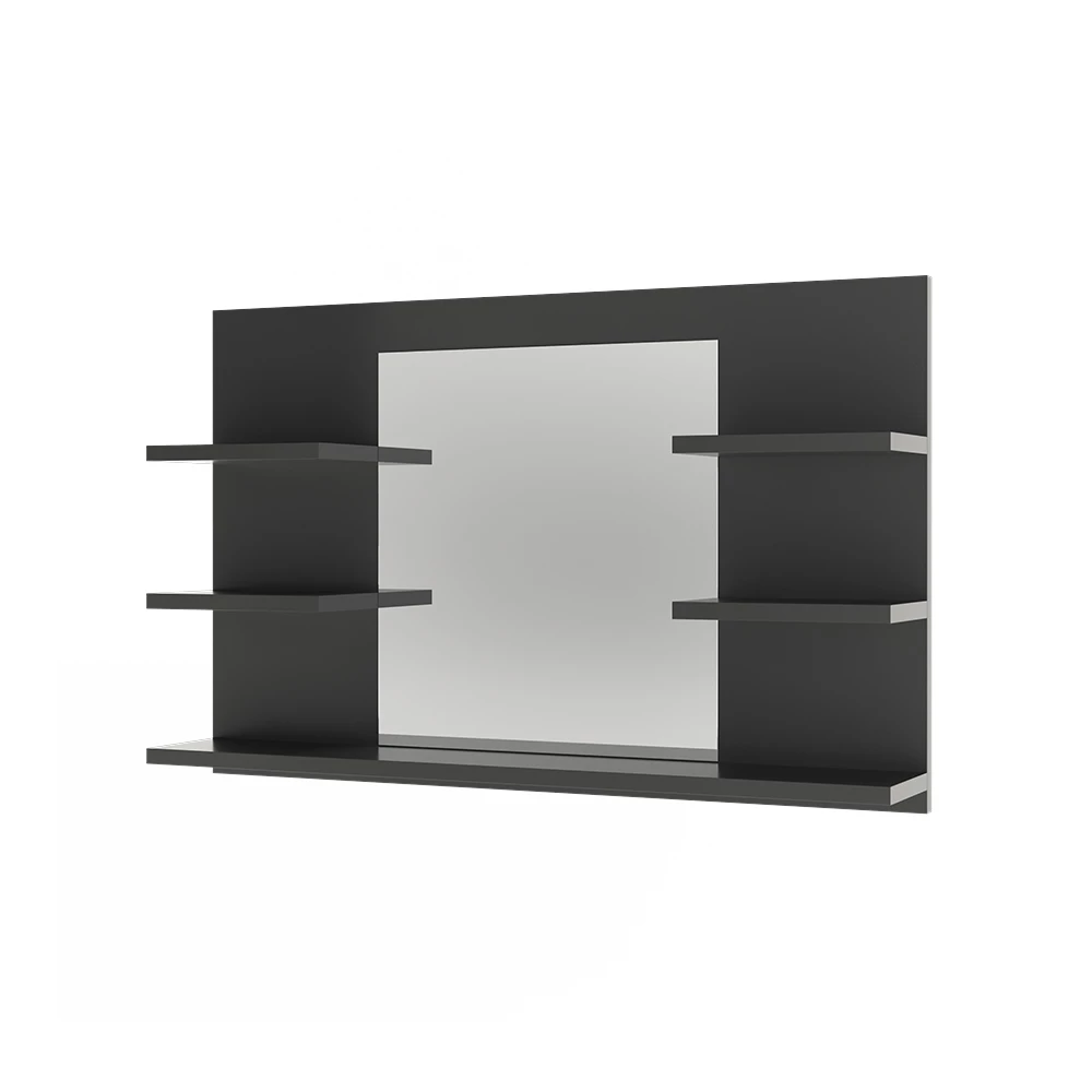 Specchio contenitore bagno in Antracite su sfondo bianco
