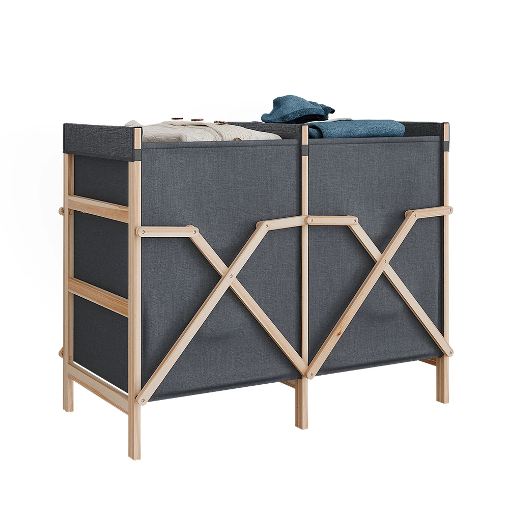 Badkamerkast in Grijs op een witte achtergrond met decoratieve elementen