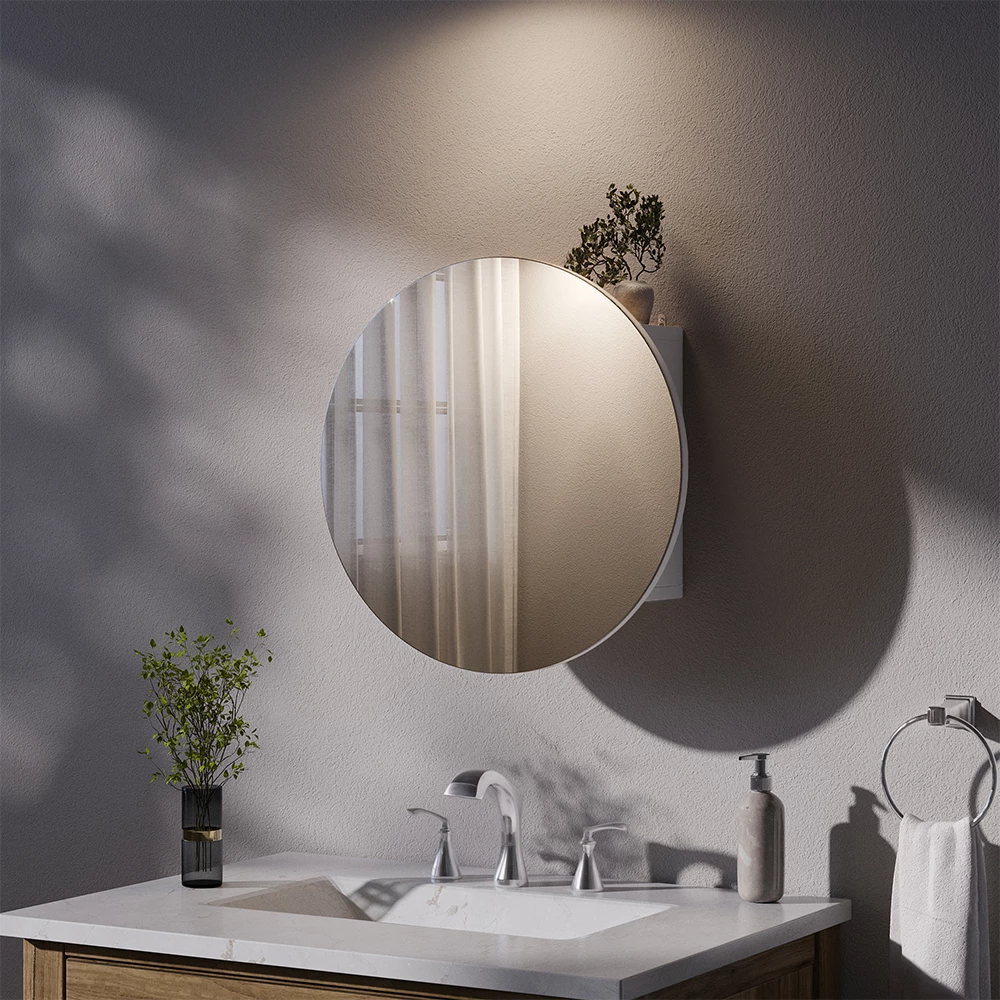 Badkamerspiegelkast Loki Wit 50 x 50 cm met 2 compartimenten Vicco