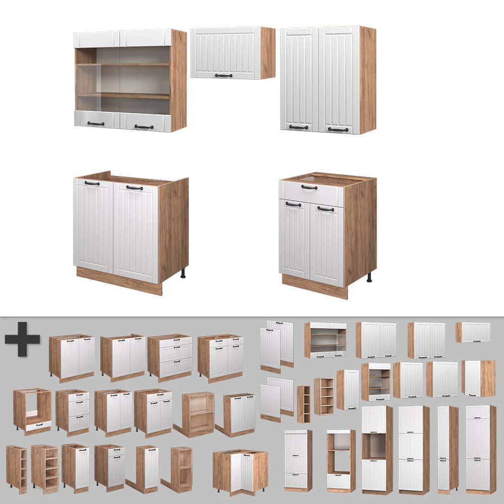 Close-up of Cucina componibile in Bianco casa di campagna, showing design and surface details