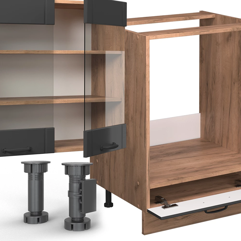 Close-up of Cucina componibile in Grigio scuro, showing texture/details