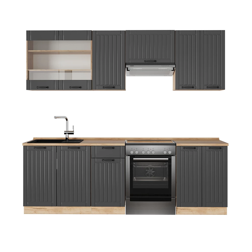 Cucina componibile in Grigio scuro on white background