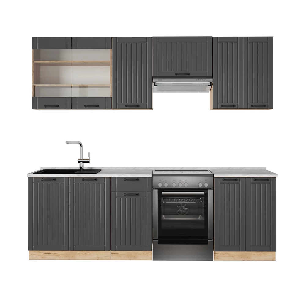 Cucina componibile in Grigio scuro on white background