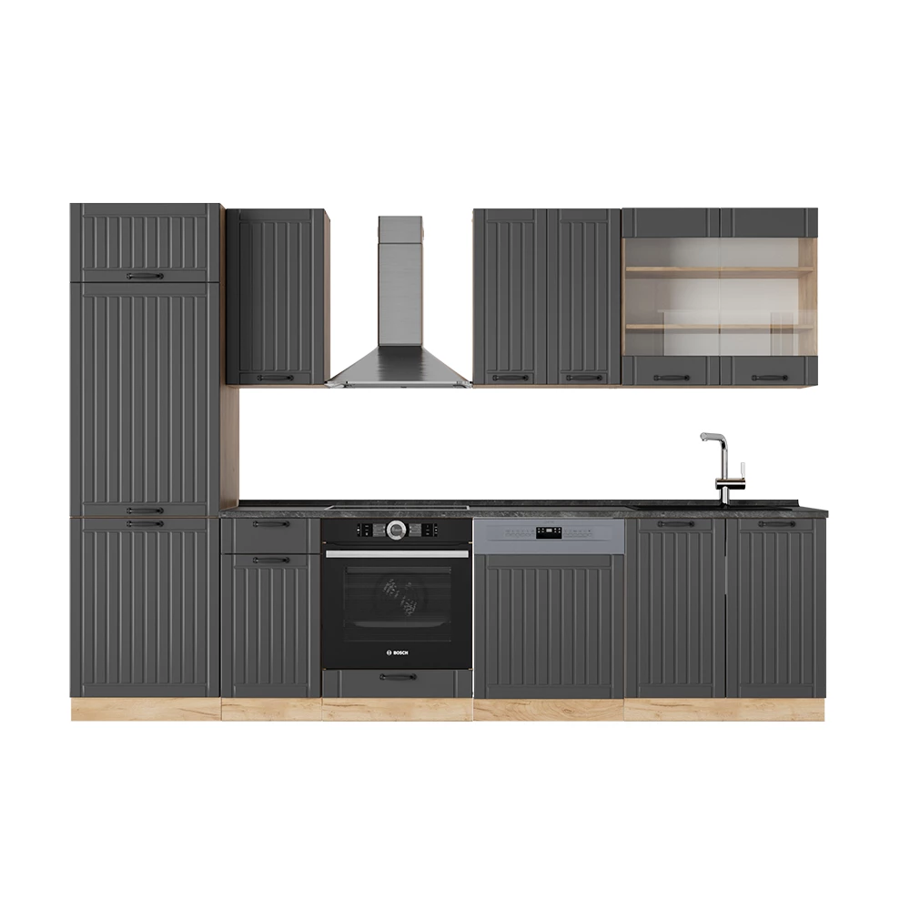 Cucina componibile in Grigio scuro on white background