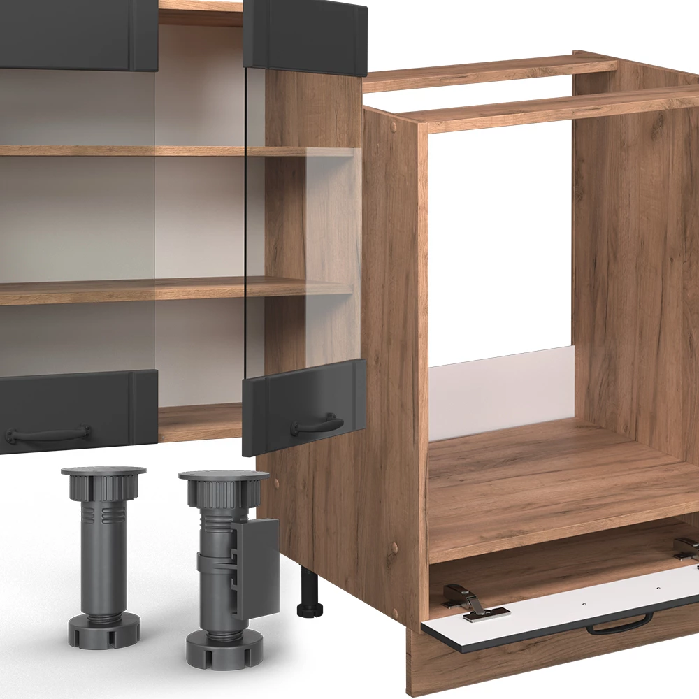 Close-up of Cucina componibile in Grigio scuro, showing texture/details