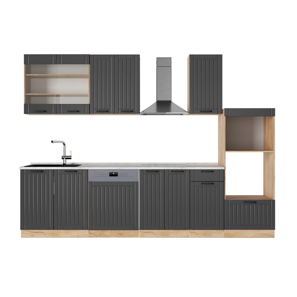 Cucina componibile in Grigio scuro on white background