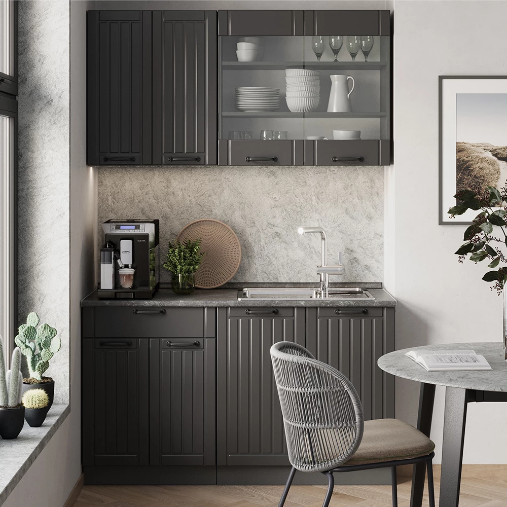 Mini Kuhinja u boji represents the highest mountain ranges on Earth, and the pale areas show mountain ranges that are lower in elevation.Tamno siva boja predstavlja najviše planine na Zemlji, a svijetle površine prikazuju planinske grane niže nadmorske vi