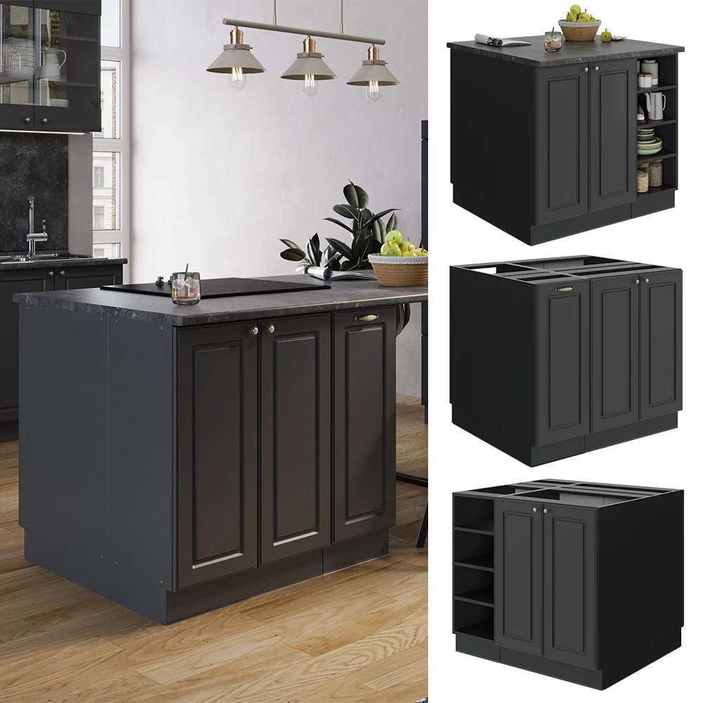 Isola cucina Fame-Line Oro-antracite country/Antracite 90 cm Vicco