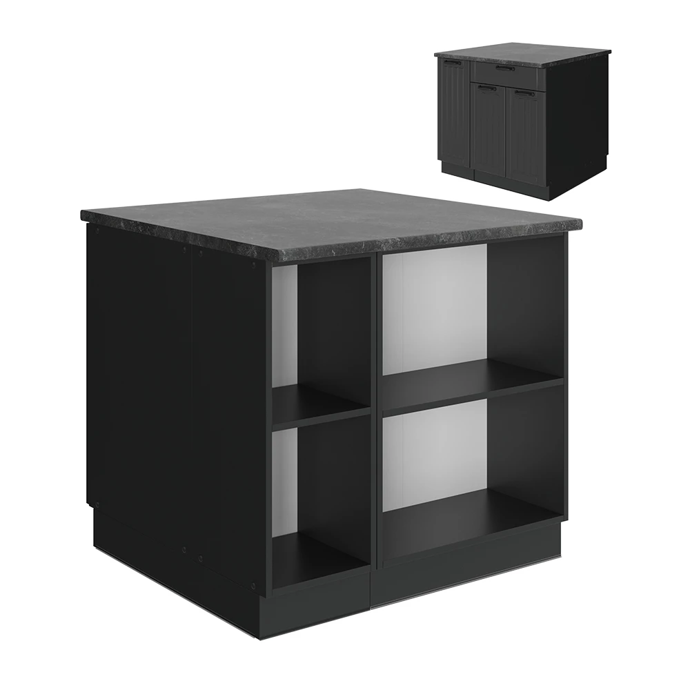 isola cucina in Grigio scuro on white background