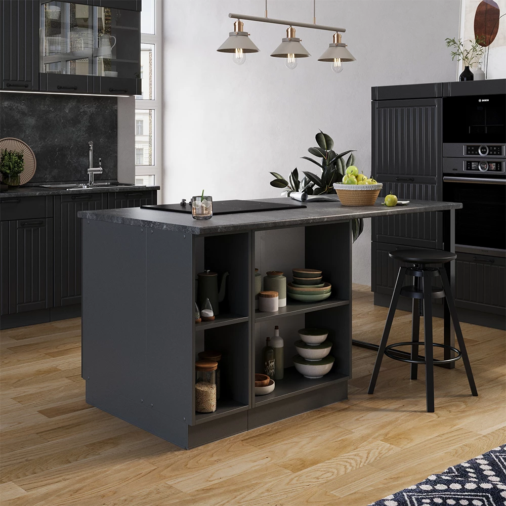 Konyhasziget Sötétszürke színben fehér háttéren