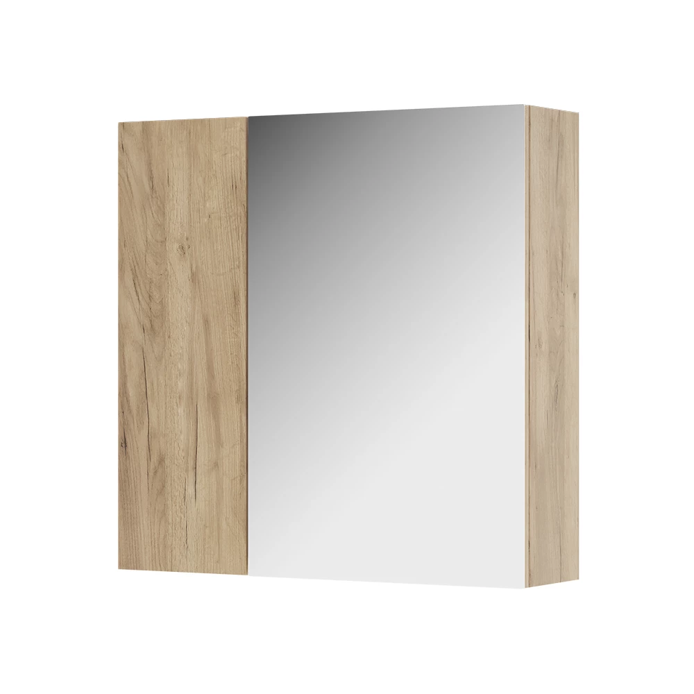 Armoire de toilette en Chêne de force doré sur fond blanc