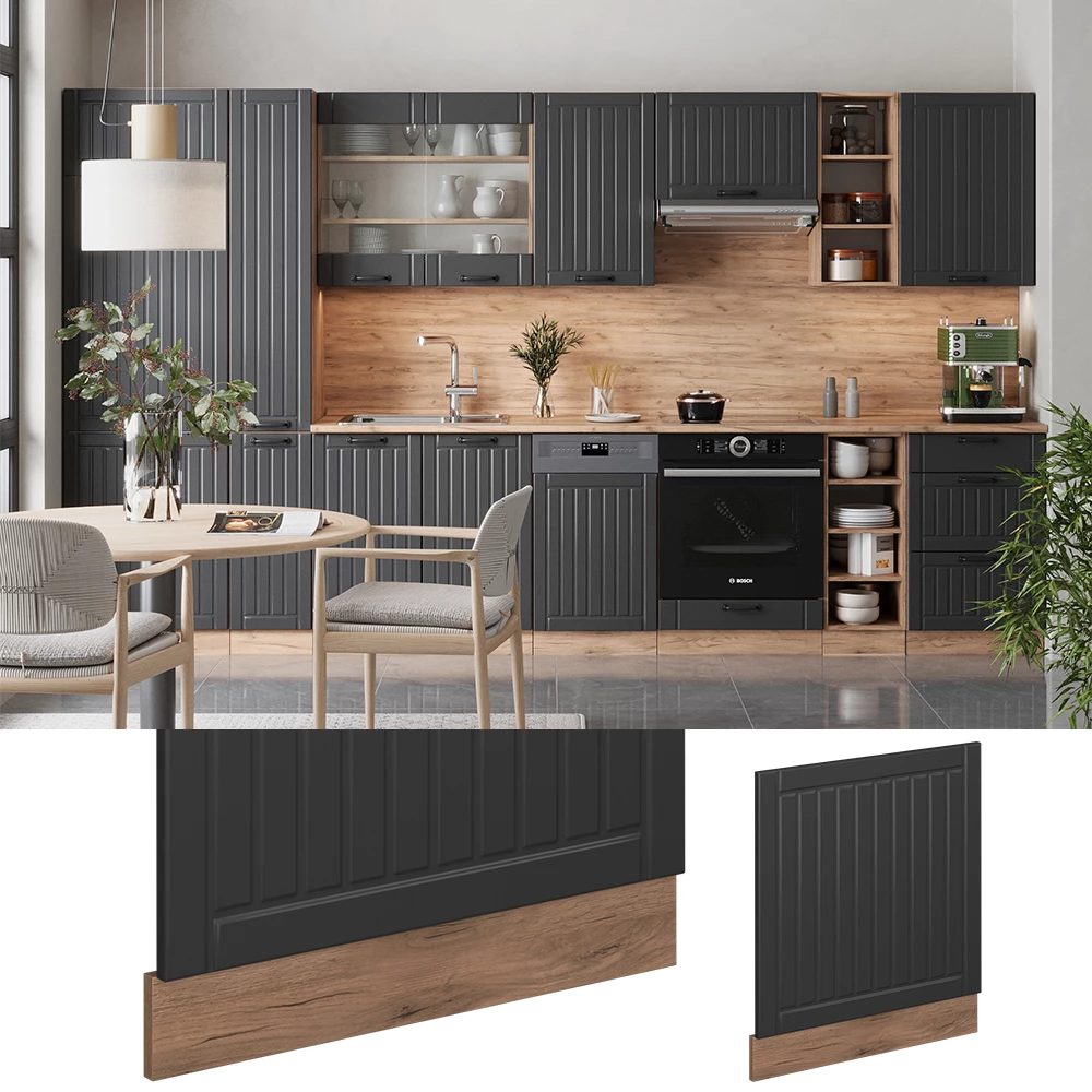 Pannello frontale in Grigio scuro shown in ambient setting with decoration