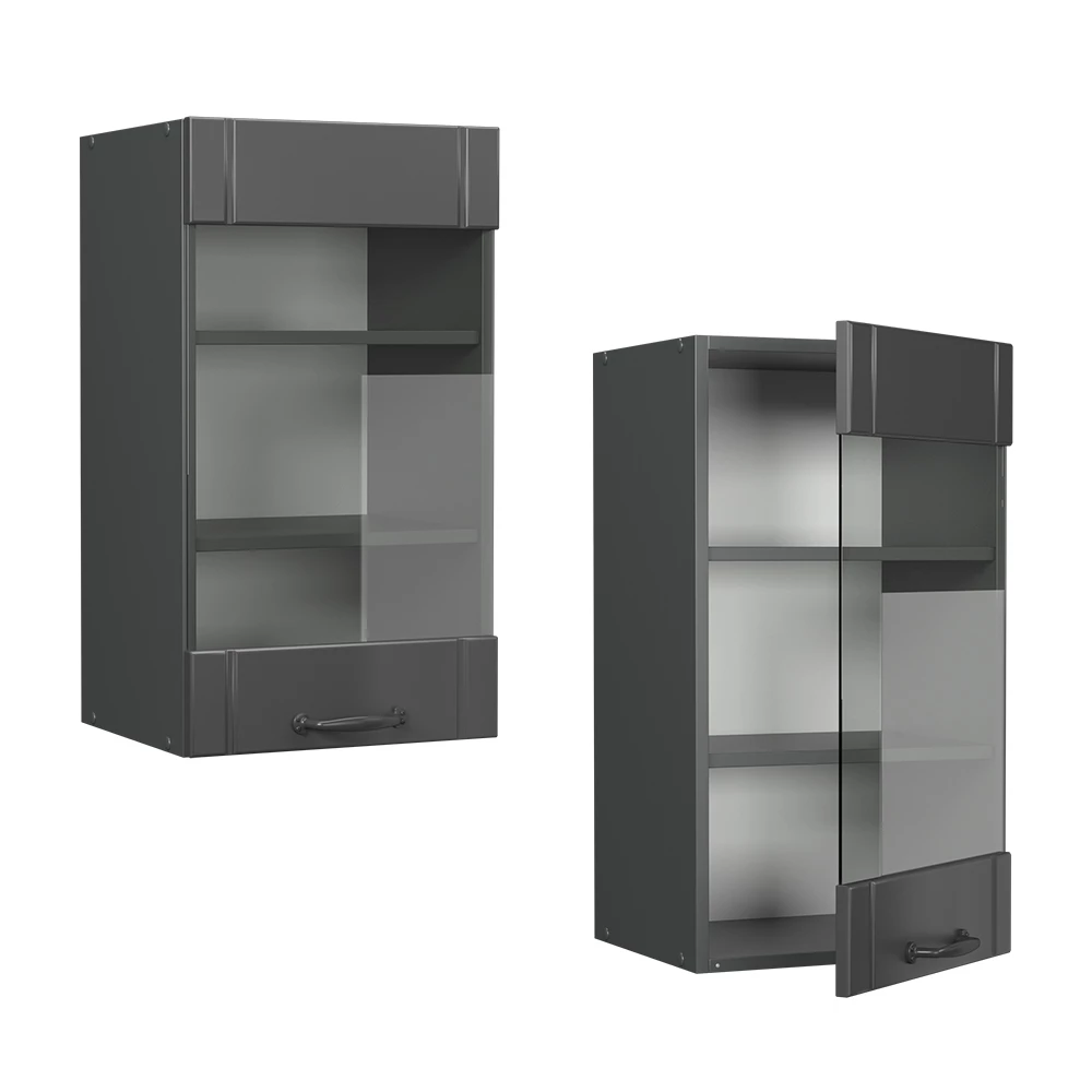 Glashängeschrank Fame-Line Dunkelgrau/Anthrazit 40 cm Vicco