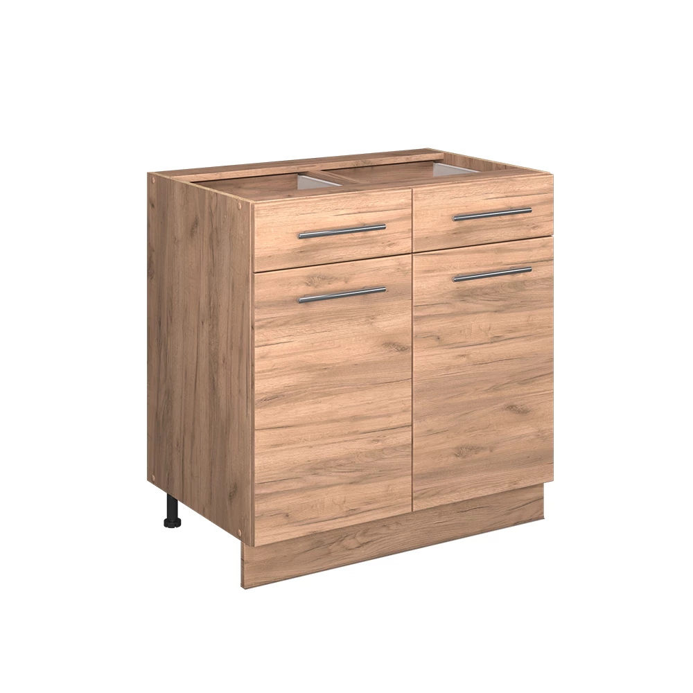 Mobiletto base per cucina in Quercia dorata on white background