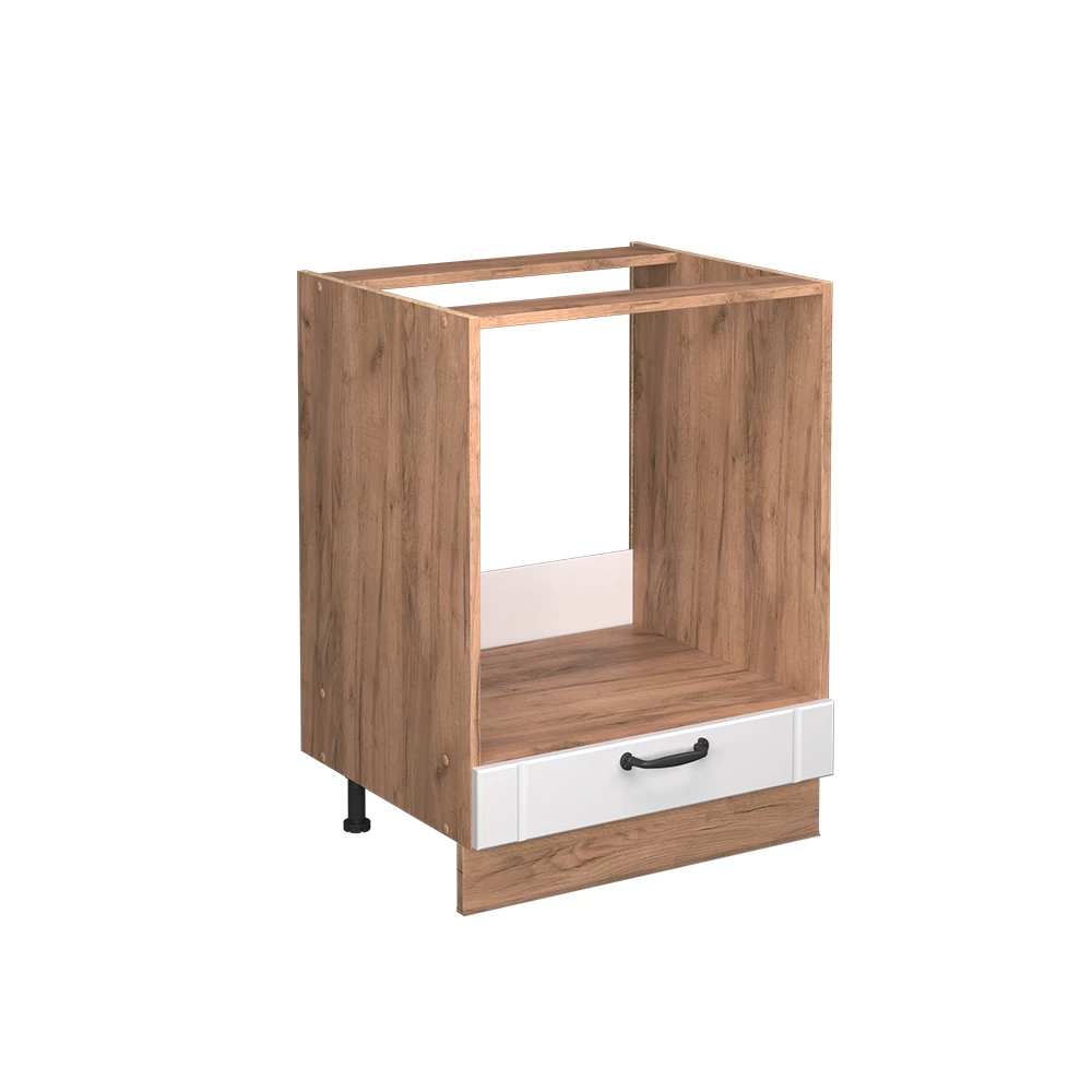 Meuble pour four en Blanc campagne sur fond blanc