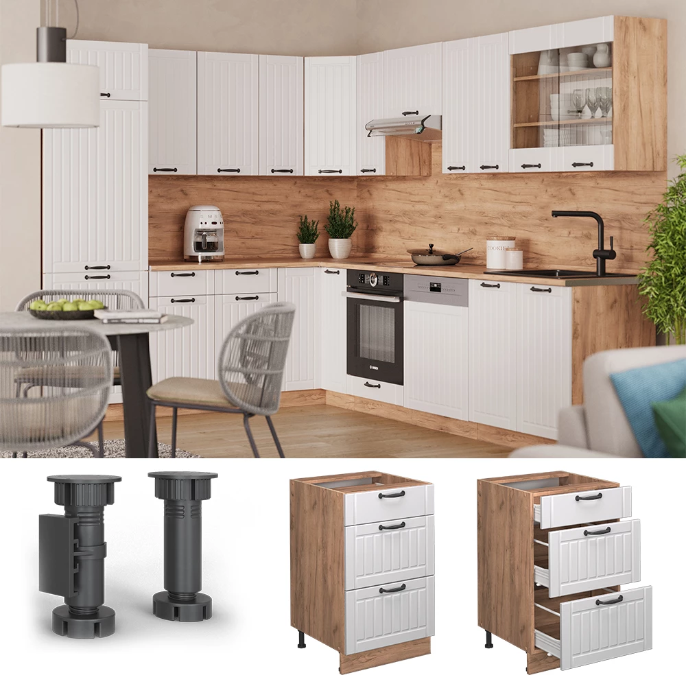 Keittiön alakaappi in Valkoinen maalaistalo on white background