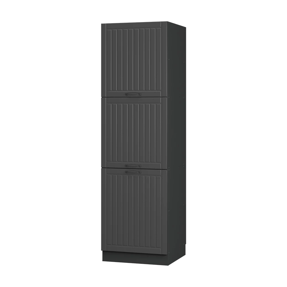 Meuble pour four en Gris foncé sur fond blanc