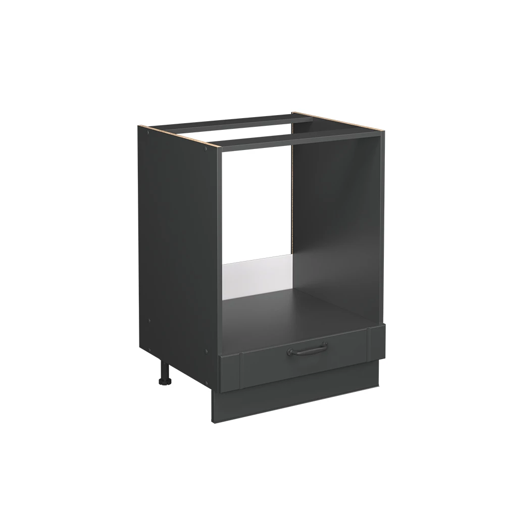 Meuble pour four en Gris foncé sur fond blanc