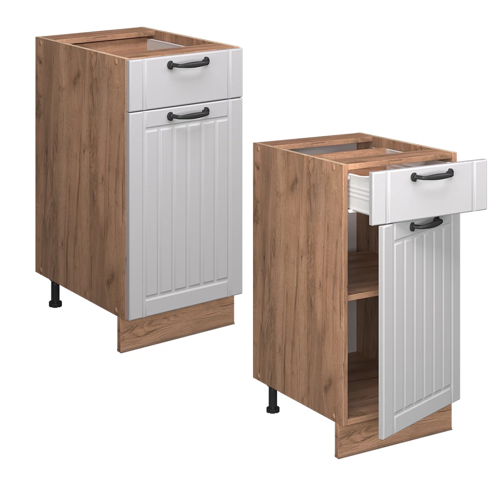 Meuble cuisine Fame-Line Blanc campagne 40cm sans PT Vicco