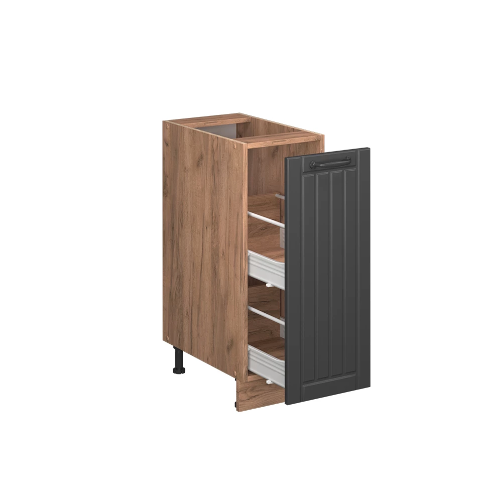 Armadio cucina dispensa alto in Grigio scuro on white background with decorative elements