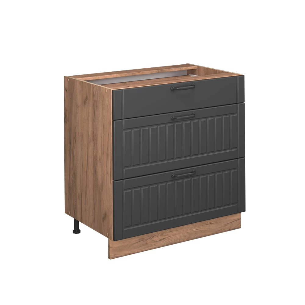 Mobiletto base per cucina in Grigio scuro on white background