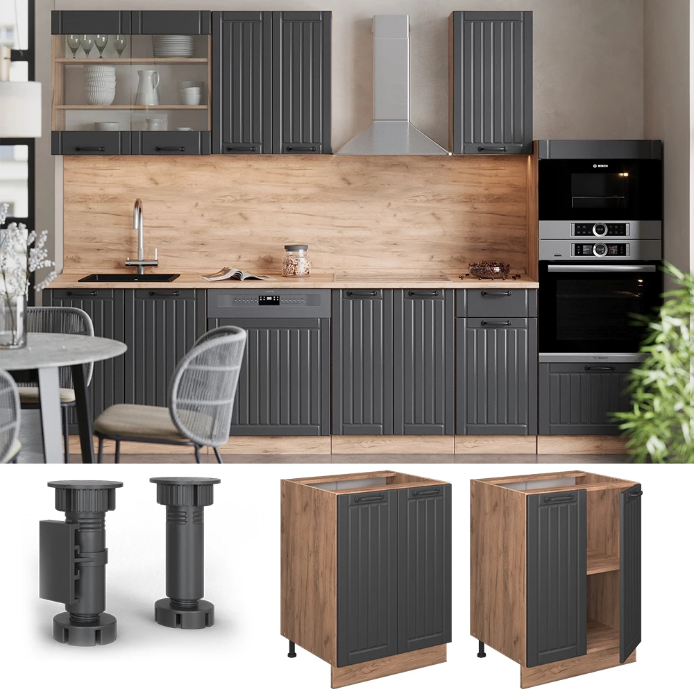 Keittiön alakaappi in Tumman harmaa on white background