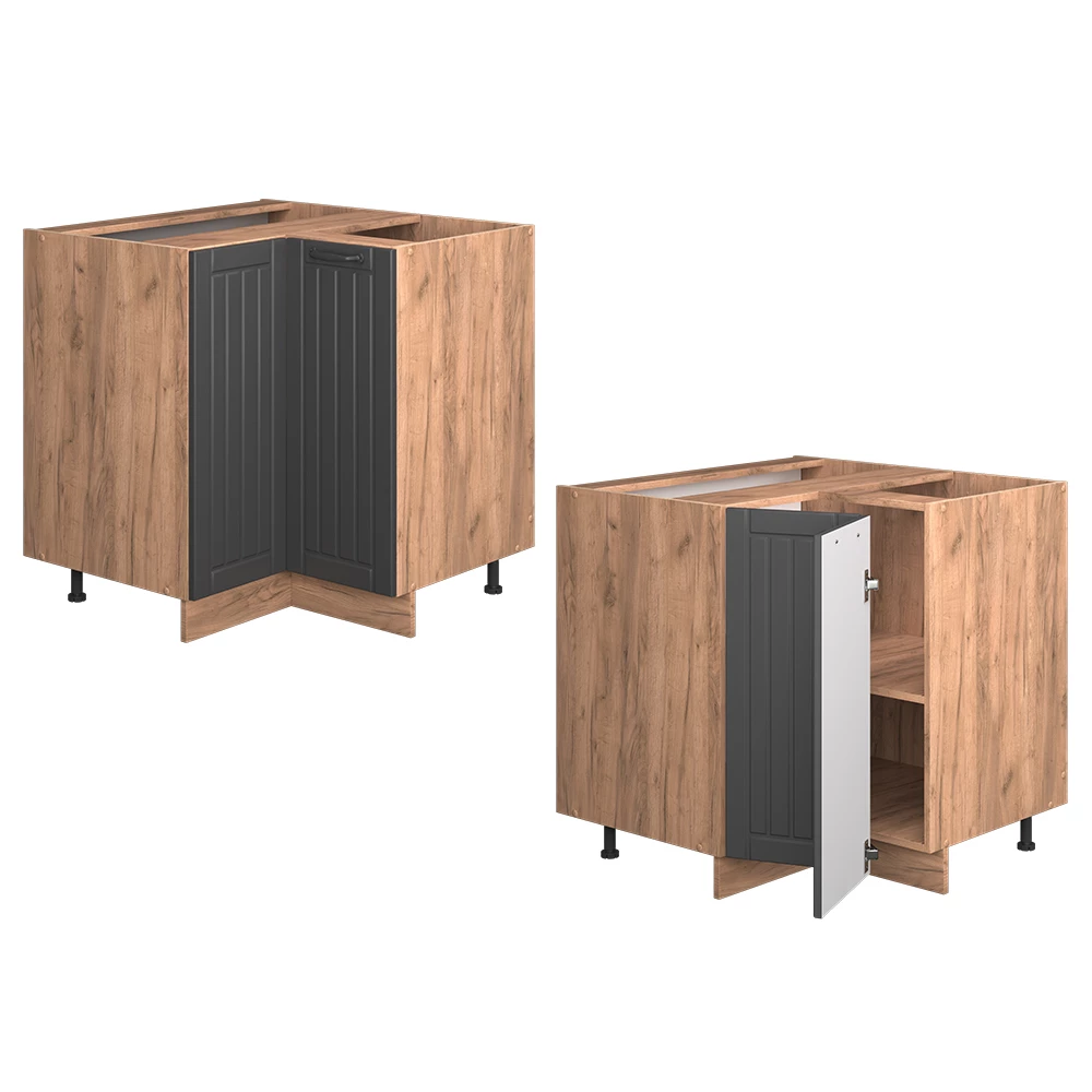 Hoekkast Fame-Line Donkergrijs 80.5 cm zonder werkblad Vicco