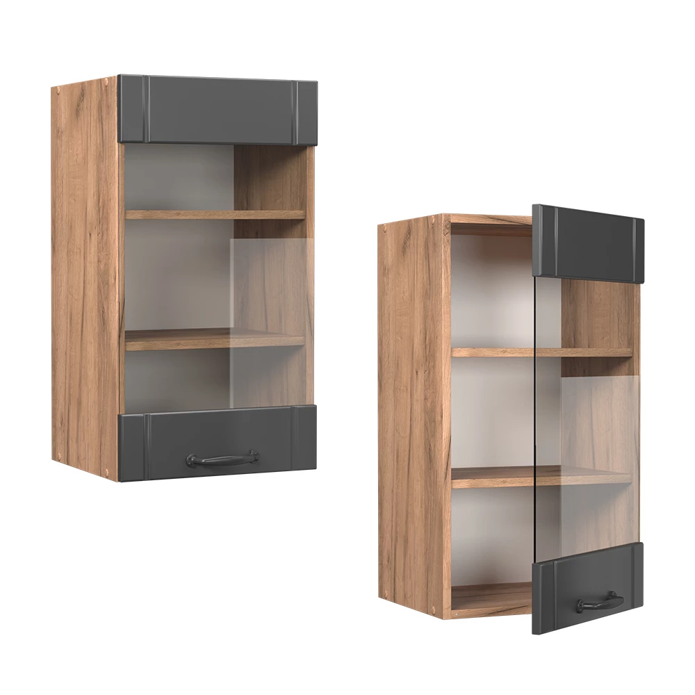 Glazen keukenkast Fame-Line Donkergrijs 40 cm Vicco