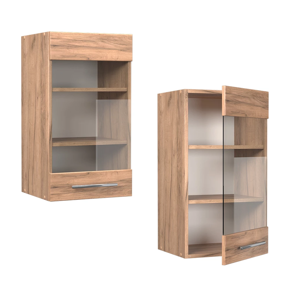 Glazen keukenkast Fame-Line Krachtige eik goud 40 cm Vicco