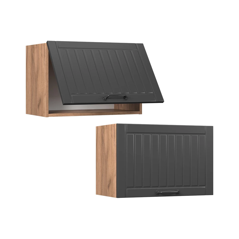 Élément Haut Meuble Cuisine Fame-Line - 60 Cm, Chêne Anthracite Or, Vicco, Neuf