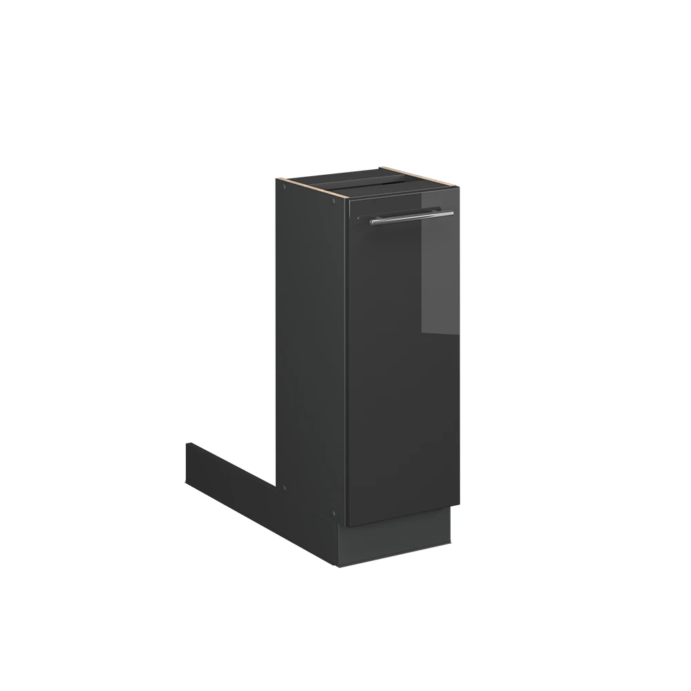 Wyspa kuchenna w kolorze Antracyt wysoki połysk na białym tle