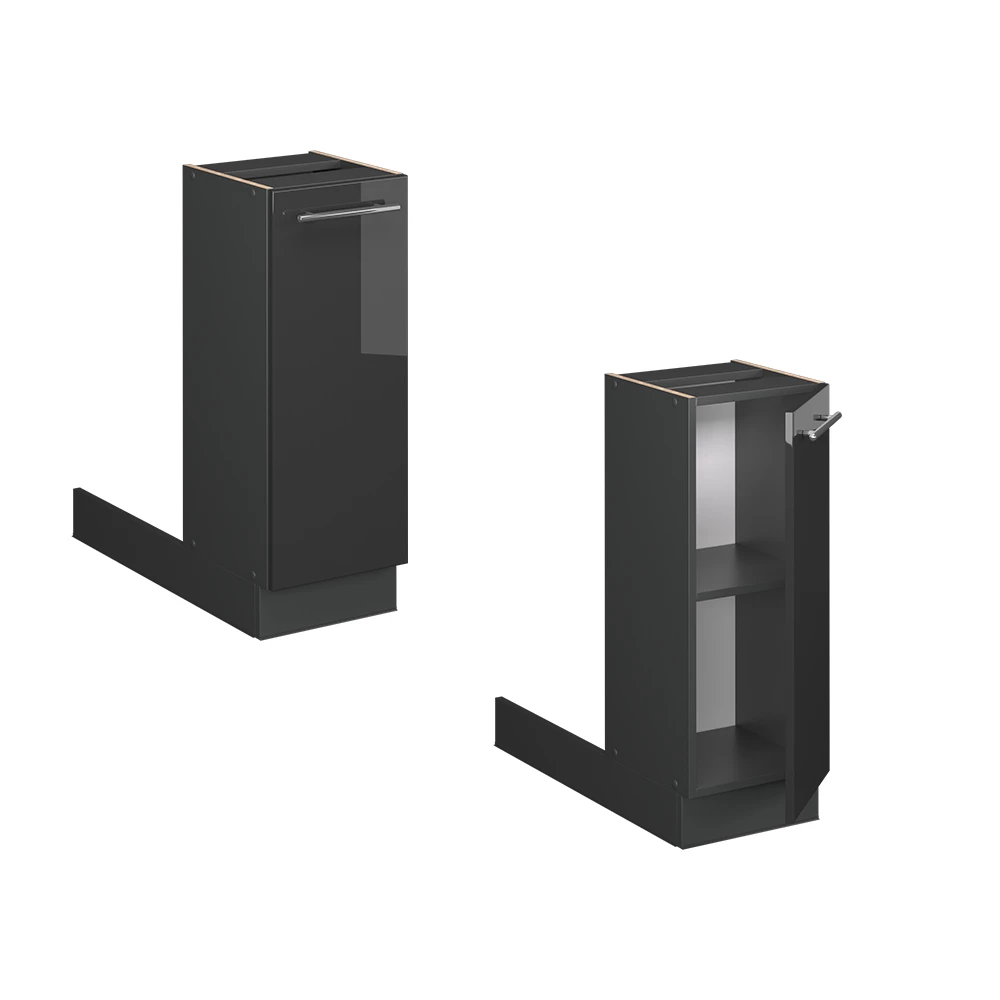 Isola cucina Fame-Line Antracite lucido/Antracite 30 cm Vicco
