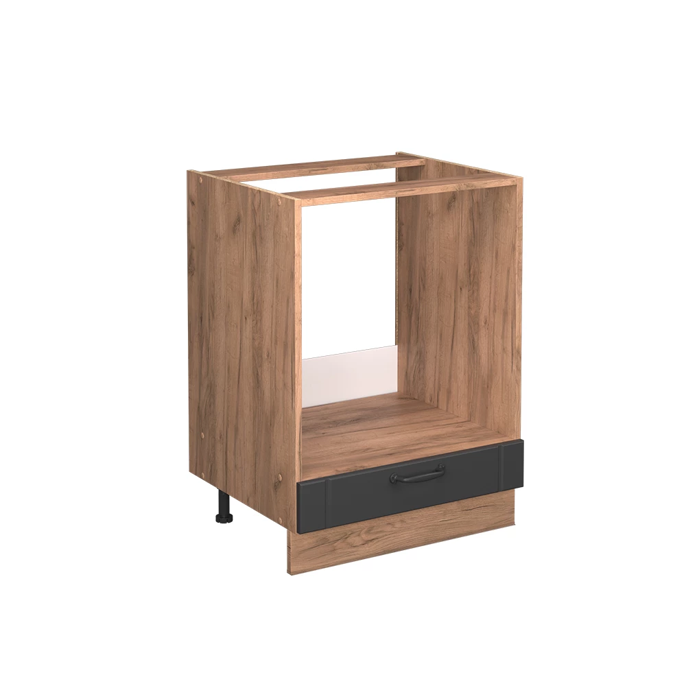 Meuble pour four en Gris foncé sur fond blanc