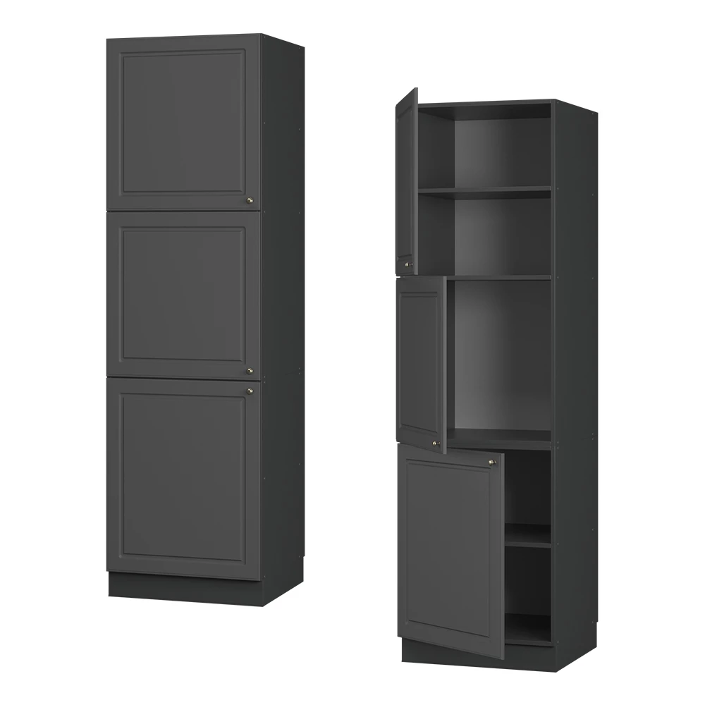 Armoire haute Fame-Line Anthrazit-Gold Landhaus/Anthracite 60cm Vicco