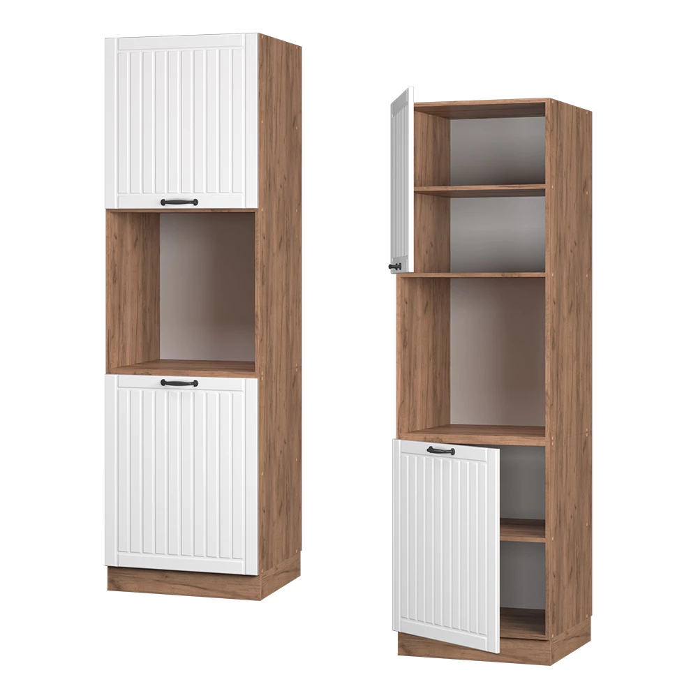 Meuble pour four Fame-Line Blanc campagne 60cm ouvert Vicco