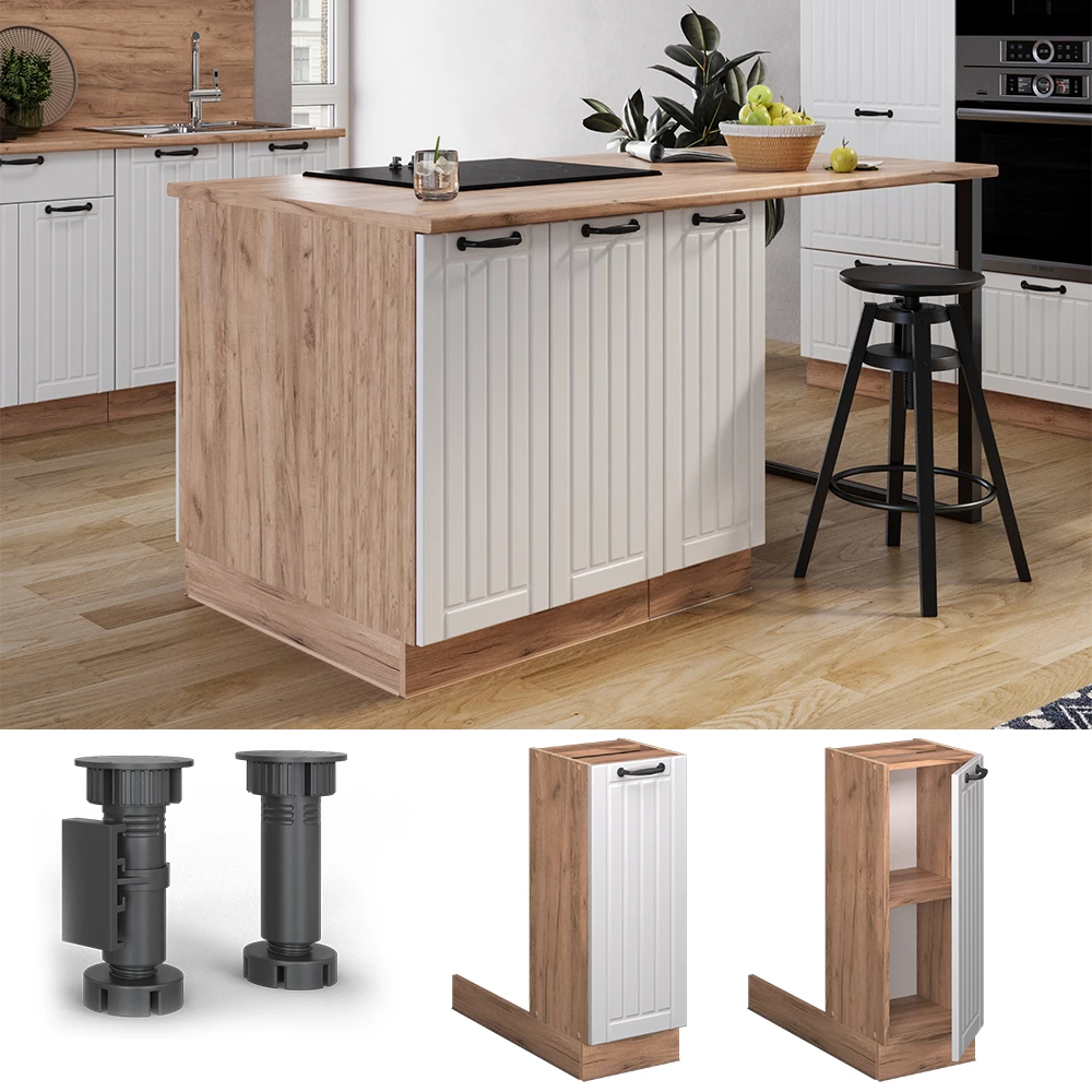 Keittiösaari in Valkoinen maalaistalo on white background