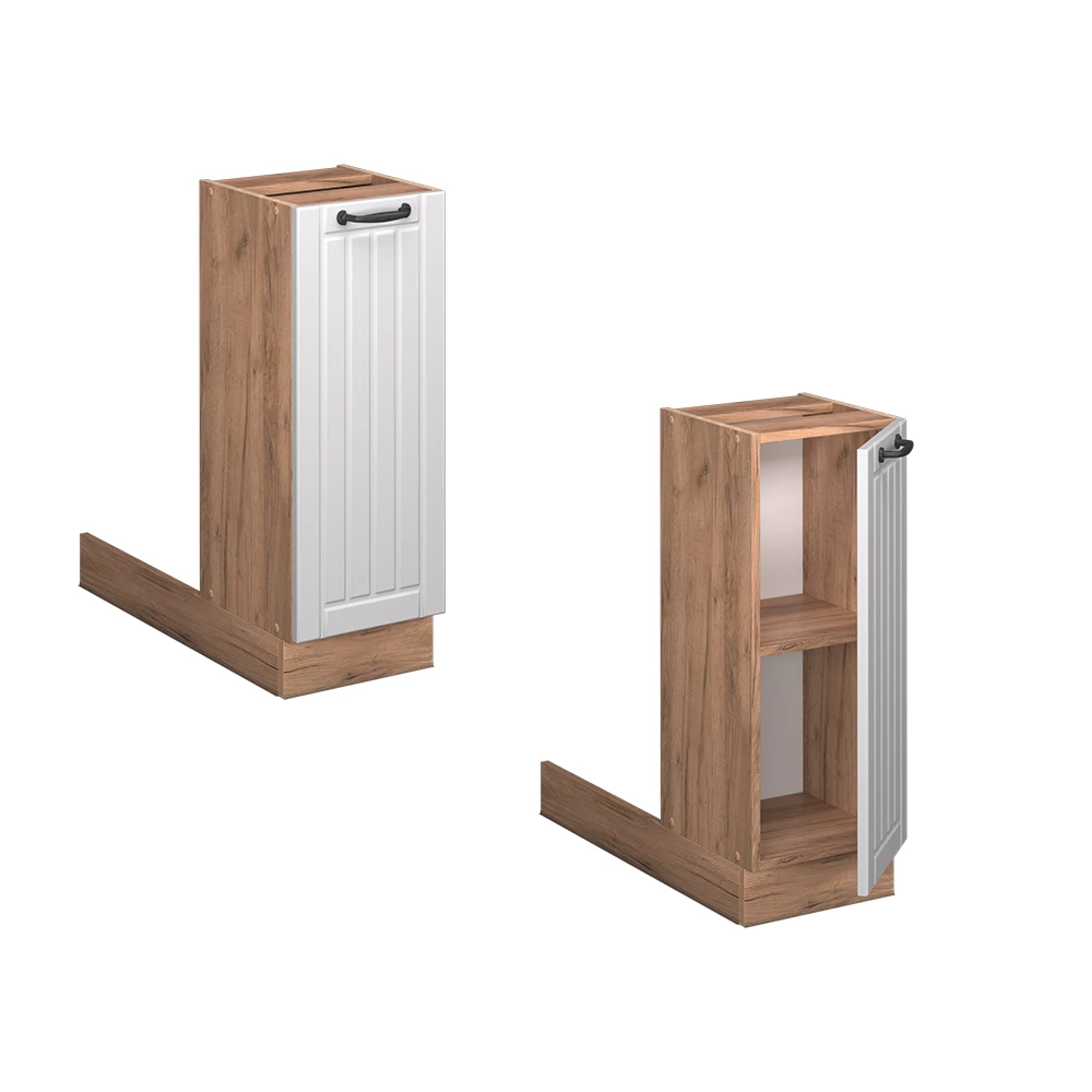 Isola cucina Fame-Line Bianco country/Rovere dorato 30 cm Vicco