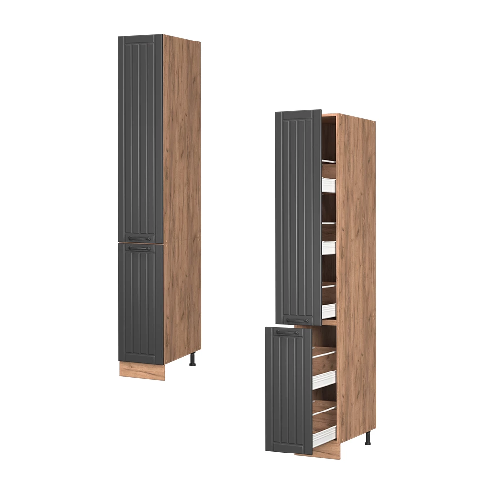 Armadio da farmacia Fame-Line Grigio scuro/Rovere dorato 30 cm Vicco