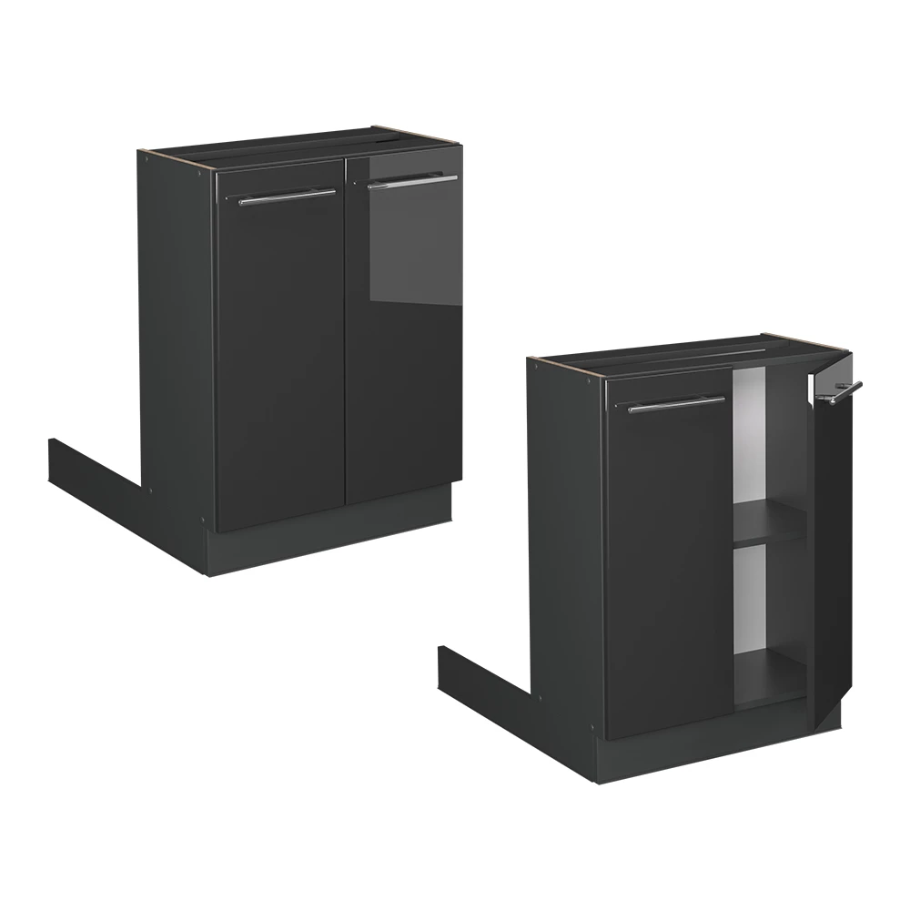 Isola cucina Fame-Line Antracite lucido/Antracite 60 cm Vicco