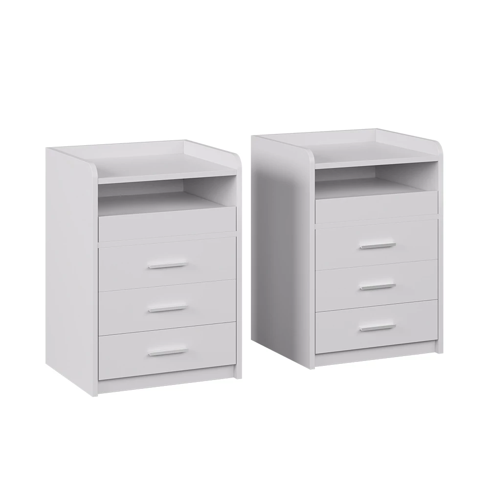 Comodino in Bianco su sfondo bianco