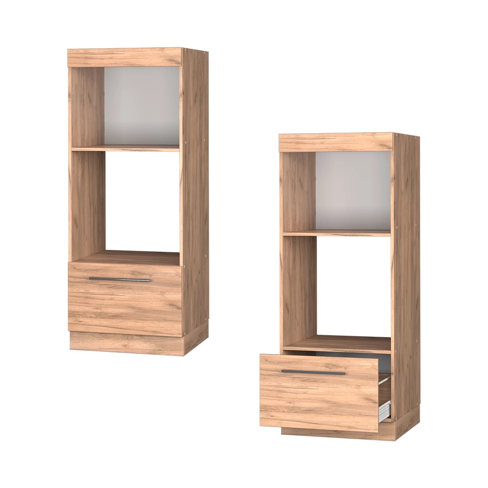 Mikrowellenschrank Fame-Line Goldkraft Eiche/Goldkraft Eiche 60 cm offen Vicco