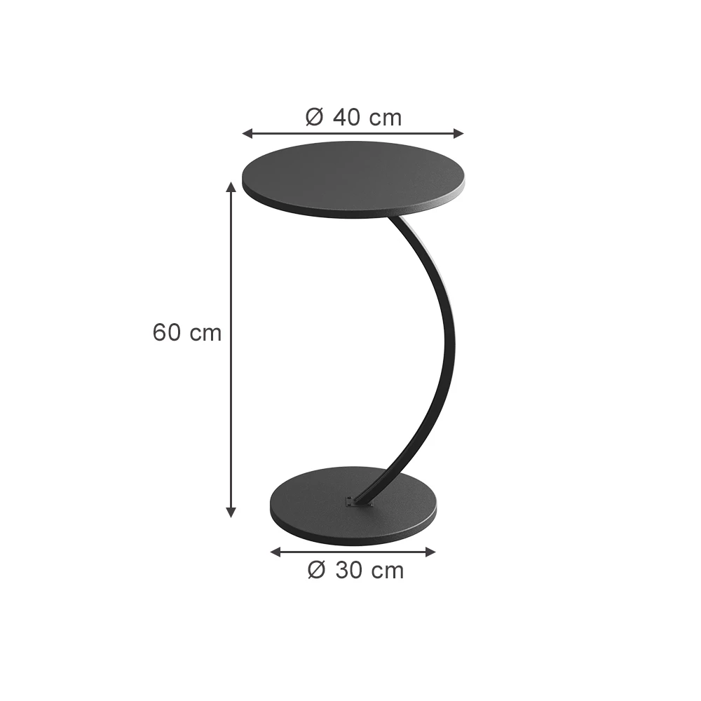 table basse en Noir sur fond blanc
