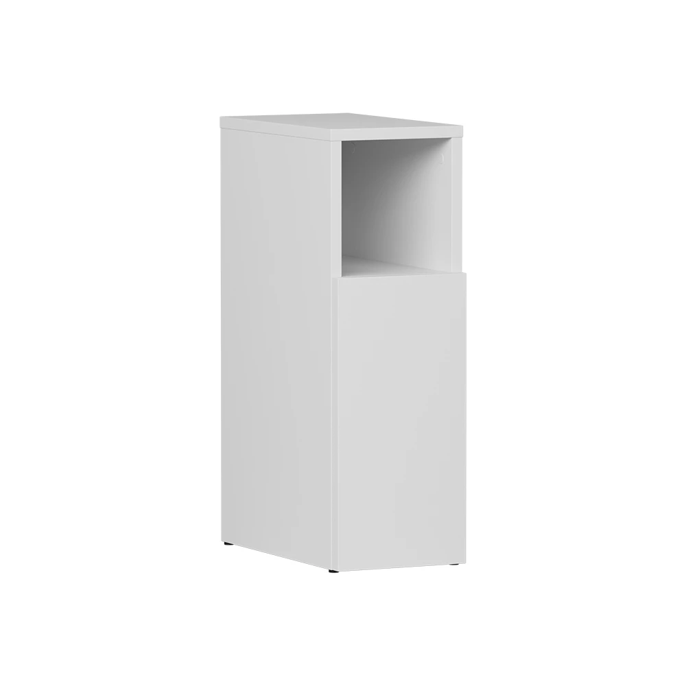 Table de chevet en Blanc sur fond blanc