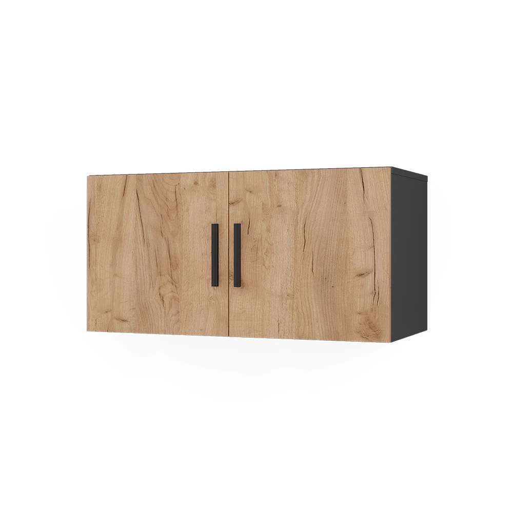 Add-on module in Anthracite/golden oak on white background